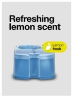 Braun Pack of 2 Lemon Fresh Cleaning Fluid Refill Cartridge for Trimer