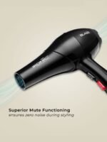 Ikonic Professional Blaze Hair Dryer AC Motor with 2 Interchangeable Nozzles - Black