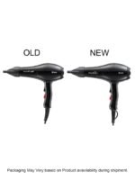 Ikonic Professional Blaze Hair Dryer AC Motor with 2 Interchangeable Nozzles - Black