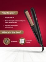 Ikonic Professional Simply Straight Hair Straightener with Auto Controlled Heat Setting - Black