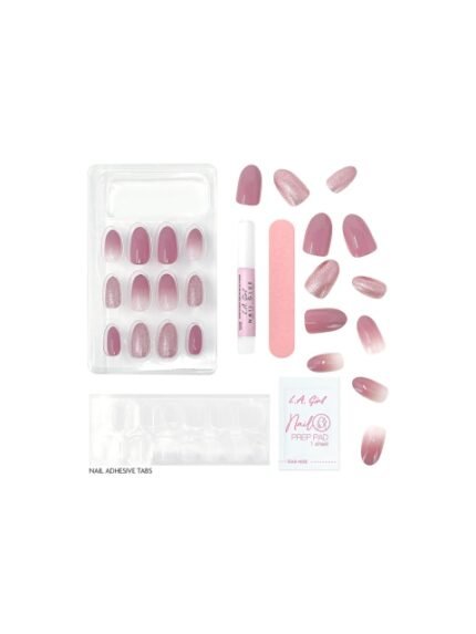 L.A.Girl Luxe Shine Nail Fave Artificial Nail Tips-Excite Me -28 Pc Kit