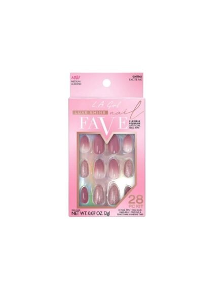 L.A.Girl Luxe Shine Nail Fave Artificial Nail Tips-Excite Me -28 Pc Kit