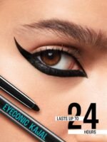 Lakme 9 to 5 Set of 2 Fashionista Eyeconic Lasts upto 24hrs Kajal - Deep Black, 0.35g Each