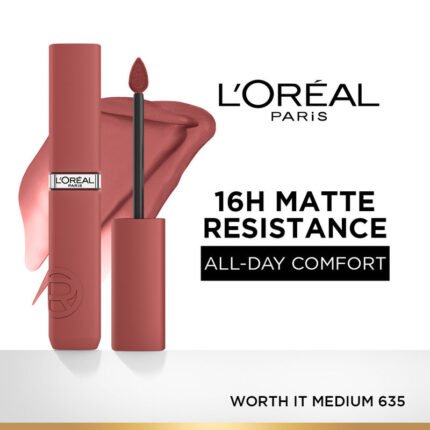 L'Oreal Paris Infallible Matte Resistance Liquid Lipstick - 635 Worth It Medium