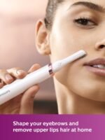 Philips Eyebrows & Facial Touch-Up Precision Pen Trimmer HP6388/00 - White & Pink