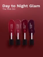 Pilgrim Set Of 4 Matte Me Up Mini Liquid Lipstick - 4 ml Each - The Pink Sin