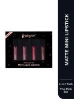 Pilgrim Set Of 4 Matte Me Up Mini Liquid Lipstick - 4 ml Each - The Pink Sin