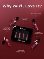 Pilgrim Set Of 4 Matte Me Up Mini Liquid Lipstick - 4 ml Each - The Pink Sin