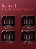 Pilgrim Set Of 4 Matte Me Up Mini Liquid Lipstick - 4 ml Each - The Pink Sin