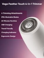 VEGA Women Feather Touch 4-In-1 Trimmer for Trimming Eyebrows Face & Bikini Area