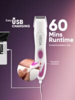 VEGA Women Feather Touch 4-In-1 Trimmer for Trimming Eyebrows Face & Bikini Area